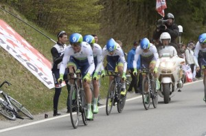 Orica na trati týmové časovky na Tour de Romandie 2015
