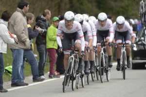 Trek na trati týmové časovky na Tour de Romandie 2015