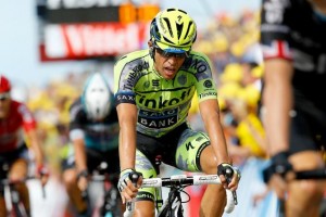 Contador v cíli 2. etapy Tour de France 2015