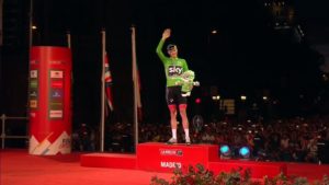 Zelený Froome - vítěz bodovacího pořadí Vuelty 2017