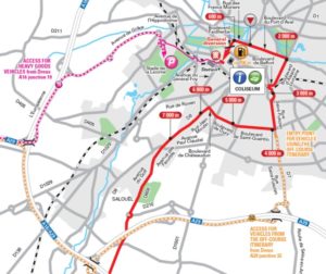 Mapa dojezdu 8. etapy Tour de France 2018 (Amiens)
