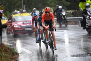 Michael Schär v úniku během první etapy Tour de France