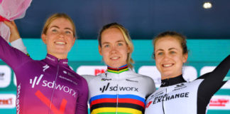 Anna van der Breggen, Demi Vollering a Grace Brown po časovkářské 3. etapě Giro Rosa 2021